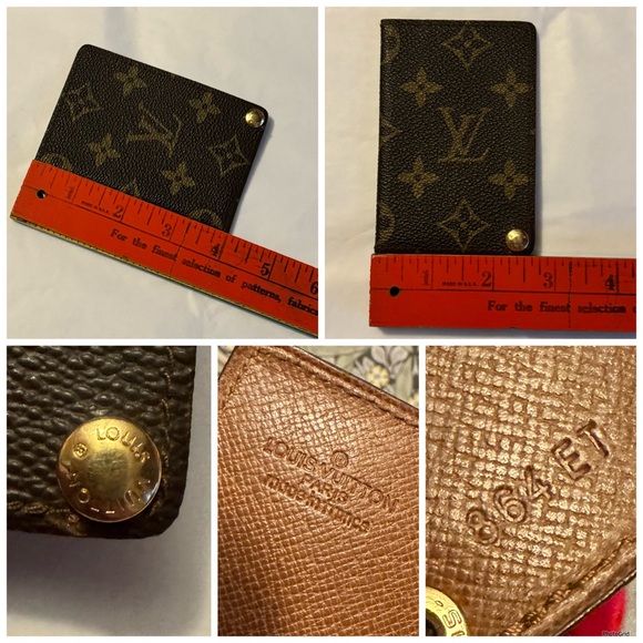 Louis Vuitton AUTHENTIC Vintage 1986 Monogram Porte Cartes Pression Card Case - Picture 11 of 16